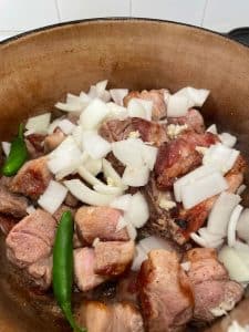 pork and onions